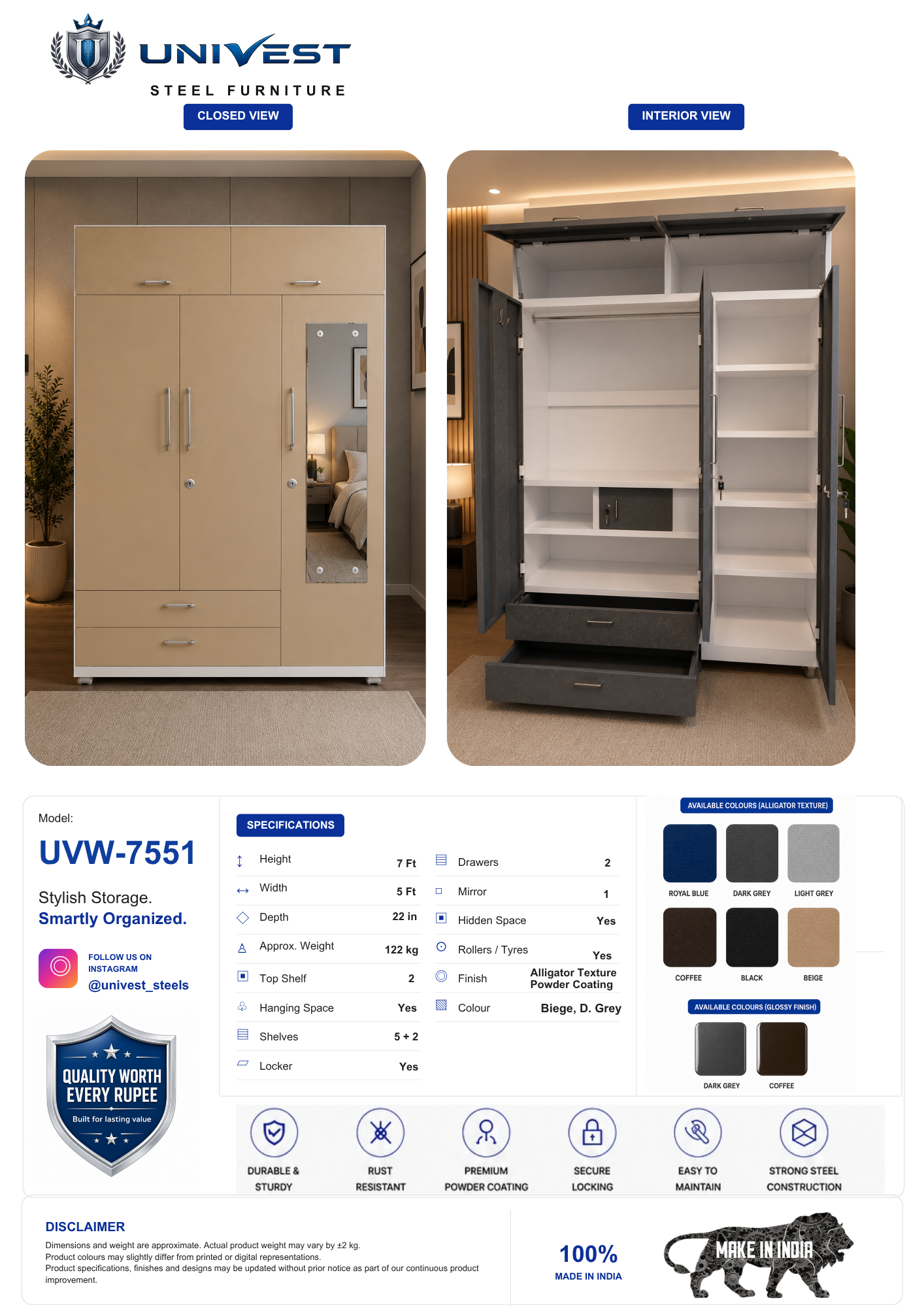 UNIVEST UVW-7551
